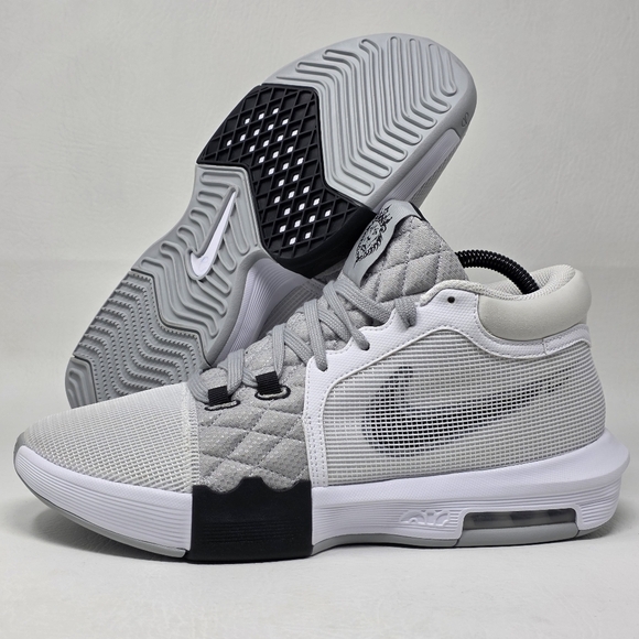 Nike Other - Nike LeBron James Witness VIII White Light Grey Black FB2239-100 Men's Size 10.5